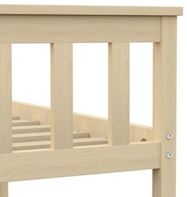 Cadru de pat, lemn deschis, 180 x 200 cm, lemn masiv de pin Lemn deschis, 180 x 200 cm