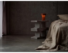 Veioză maro coniac LED din plastic (înălțime 18 cm) Oblong – Zone