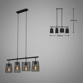 Lustră pe cablu Brilo 4026-045 RETRO 4xE27/60W/230V