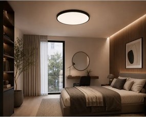 Brilagi ZENNA - Plafonieră LED pentru baie, 36W, 230V, Ø 42 cm, IP44, negru