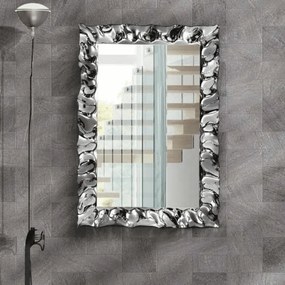 Oglinda Harvy dreptunghiulara ,rama sticla argintie - 70 cm / 100 cm - ARGINTIU