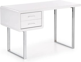 Birou B30, alb/crom, 120x55x76 cm