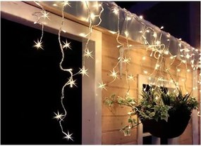 Solight 1V40-WW-1-LED Perdea luminoasă LED pentru exterior, 120 LED, 8 moduri, 9 m, IP44, alb cald