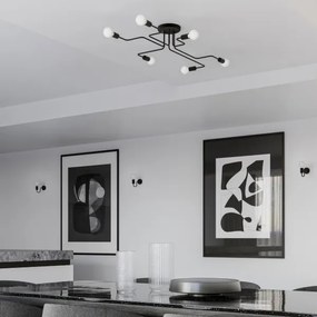 Lustră aplicată Sollux SL.1447 VECTOR 6xE27/15W/230V negru