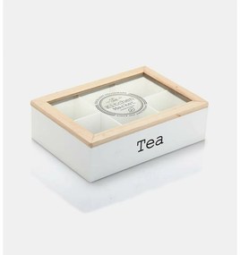 Cutie EH pentru pungi de ceai ceai, 6compartimente, alb