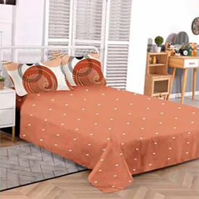 Lenjerie de pat 2 persoane, bumbac finet, 6 piese, 2 fete, SP823