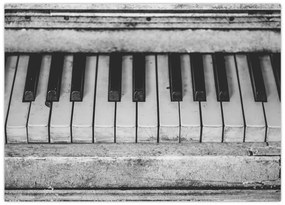 Tablou pe sticlă - Pian vechi (70x50 cm)
