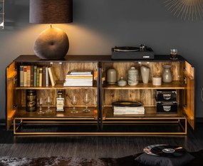 Comoda din lemn Scorpion 177cm Mango negru