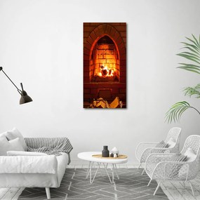 Print pe canvas Focul din șemineu