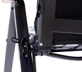 Scaun de grădină - reglabil ASS COMFORT - antracit + negru