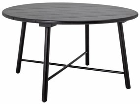 Masa dining, negru, din lemn de salcam, Lope