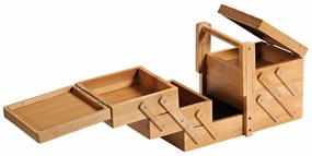 Kesper 58710 Organizator pentru accesorii de cusutdin bambus, 29 x 19 x 16,5 cm