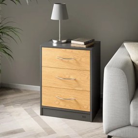 Deuba Noptiera Eloise 54x39x28cm - lemn/gri