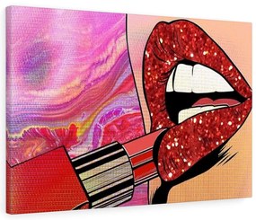 Tablou canvas Lipstic Lips Light 120x80 cm