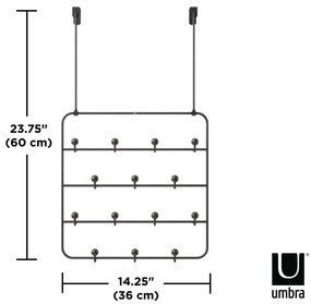 Cuier de ușă negru/în culoare naturală din metal 36 cm Estique – Umbra