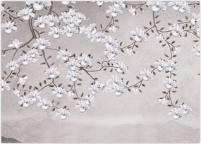 Tablou - Flori într-un peisaj gri (70x50 cm)