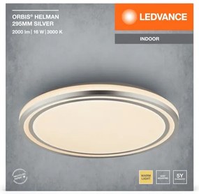 Plafonieră LED Ledvance ORBIS HELMAN LED/16W/230V d. 29,5 cm argintiu