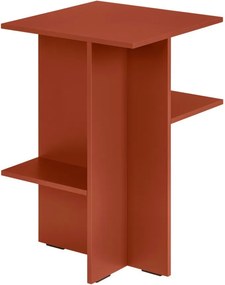 Noptieră teracotă cu rafturi Atik – noo.ma