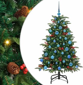 vidaXL Brad de Crăciun artificial Verde 150 cm PVC și metal și plastic