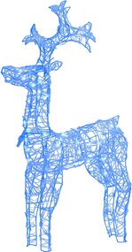 vidaXL Decorațiune de Crăciun ren, 90 leduri, 60x16x100 cm, acril