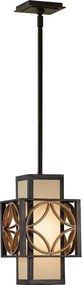 Feiss FE-REMY-P-C - Pendul pe tijă REMY 1xE27/60W/230V negru/auriu