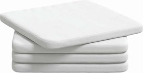 vidaXL Perne de Șezut 4 pcs Alb 40 x 40 x 3 cm țesătură