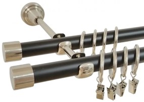 Galerie dubla duo - Dop 19/19 - negru INOX (Alege marime: 200 cm)