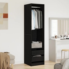 vidaXL Dulap - Stejar Negru, 50 x 50 x 200 cm, din lemn laminat