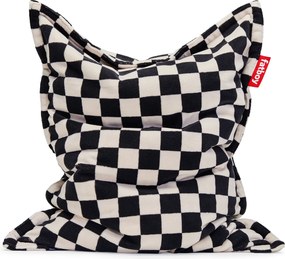Puf puf original Slim Teddy, culori multiple - Fatboy Culoare: negru-ecru în carouri
