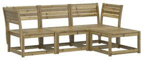 3216909 vidaXL Set mobilier relaxare de grădină, 4 piese, lemn de pin tratat