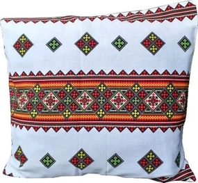Set 2 perne decorative Casa Gino®, dimensiuni 40X40 cm, pentru living, bucatarie si dormitor, bumbac 100%, Motive traditionale Clasic