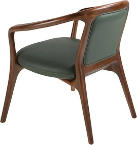 Scaun cu brate LUX design italian, Piele Sintetica Verde Inchis