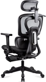 Scaun ergonomic cu masaj și încălzire, mânere 3D și spătar rabatabil SYYT 9522 negru