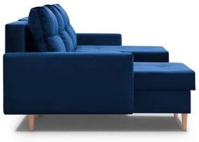 Coltar extensibil forma U albastru inchis Scandi