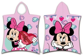 Poncho pentru copii roz din frotir Minnie – Jerry Fabrics