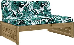 vidaXL Canapea de mijloc, 120x80 cm, lemn de pin impregnat