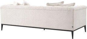 Canapea fixa design LUX cu aspect Chesterfield Cesare, lyssa off-white