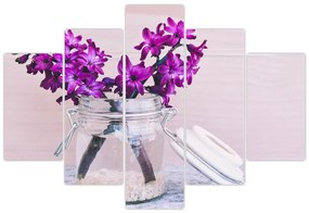 Tablou cu flori violete (150x105 cm)