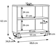 Dulap de baie VENOM alb/stejar Artisan