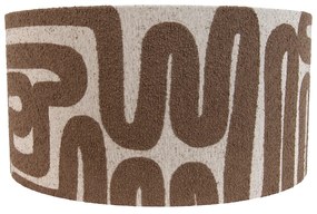 Abajur din material textil maro cu bej 50/50/25