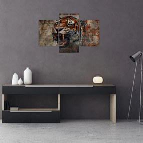Tablou - Tigru din Cărămizi (90x60 cm)