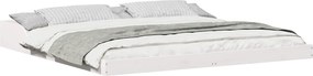 vidaXL Cadru de pat Alb 180 x 200 cm Lemn de pin masiv