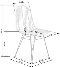 Scaun K337 ratan natural
