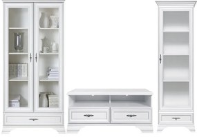 Vitrina Idento, 2 Usi 1 Sertar, H 210 CM, MDF Alb Alpin