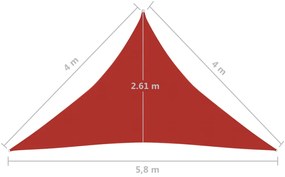Panza parasolar, rosu, 4x4x5,8 m, HDPE, 160 g m   Rosu, 4 x 4 x 5.8 m