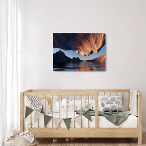 Tablou pe sticlă - Faleze 3D (70x50 cm)