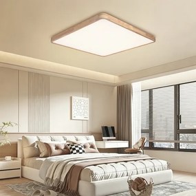 BRILAGI - Corp de iluminat LED dimabil WOODLINE SQUARE LED/180W/230V, finisaj stejar, 100x100 cm + telecomandă