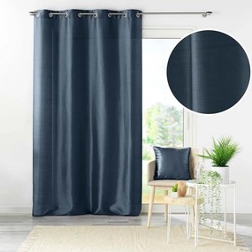 Draperie albastru-închis din microsatin 140x240 cm Shana – douceur d'intérieur