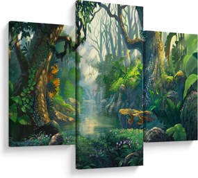 Tablou - Ilustrare pădure tropicală (90x60 cm)