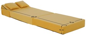 Scaun pliant/saltea PELOS, galben